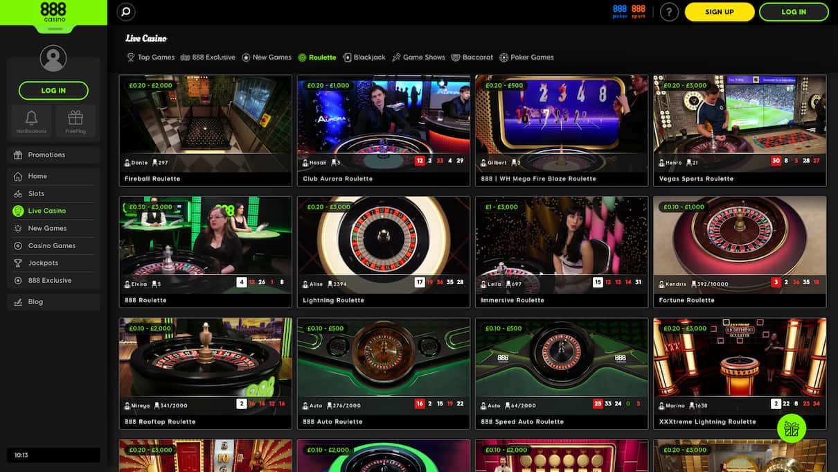 Live casino online real money